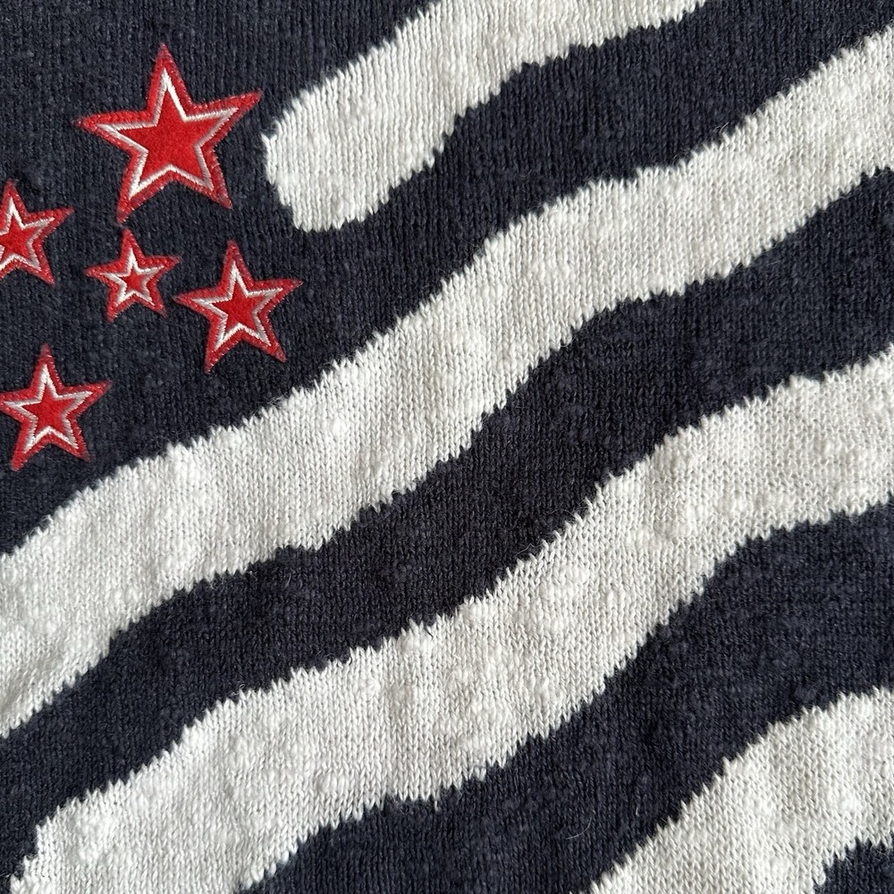 Christopher & Banks American Flag Sweater Patriotic size Small USA July 4th - Picture 6 of 11